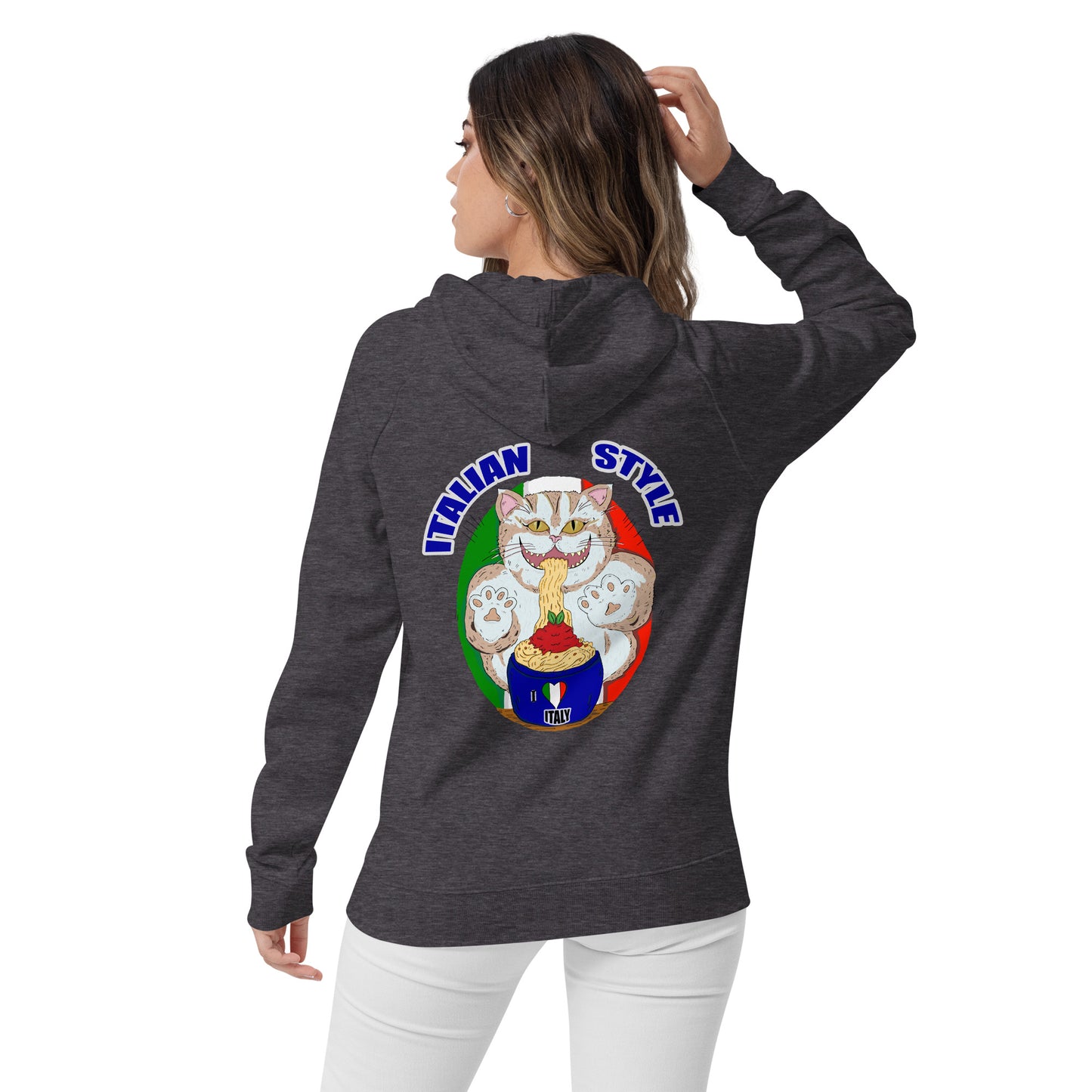 Unisex eco raglan hoodie ragnacold italian cat