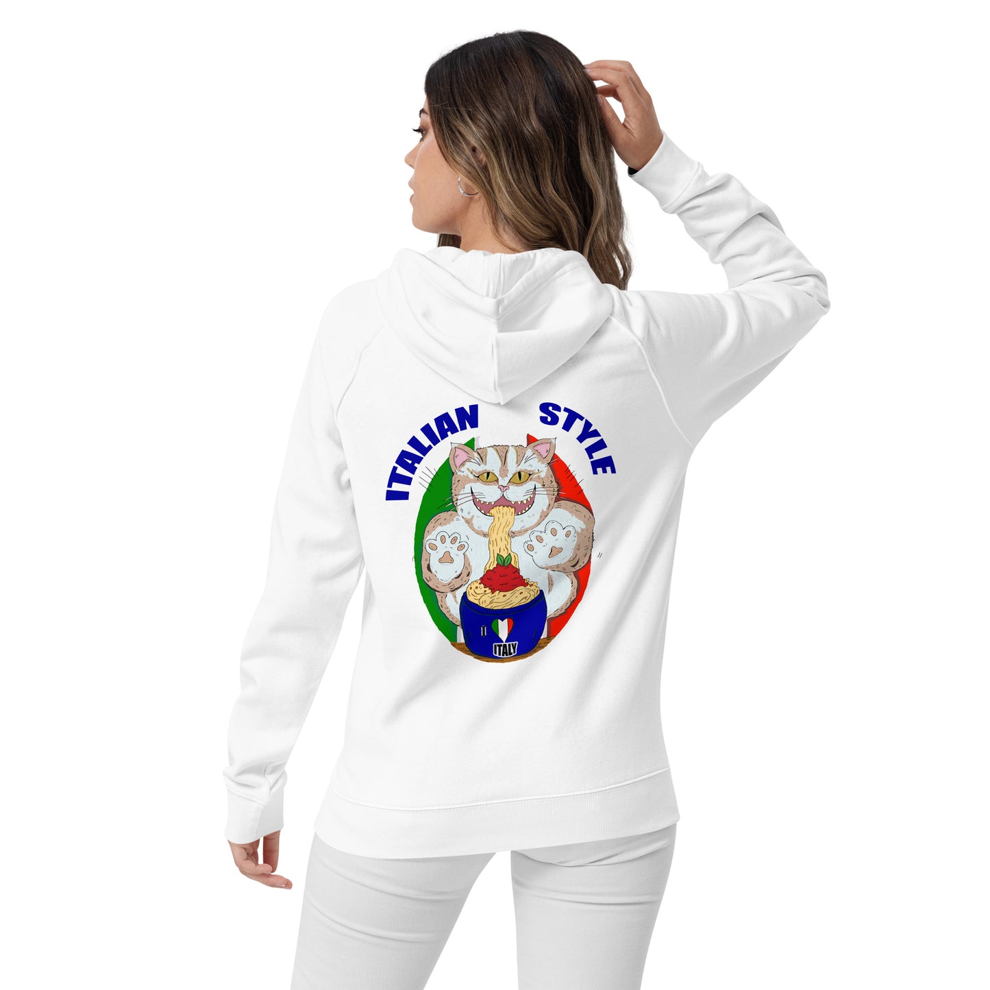 Unisex eco raglan hoodie ragnacold italian cat