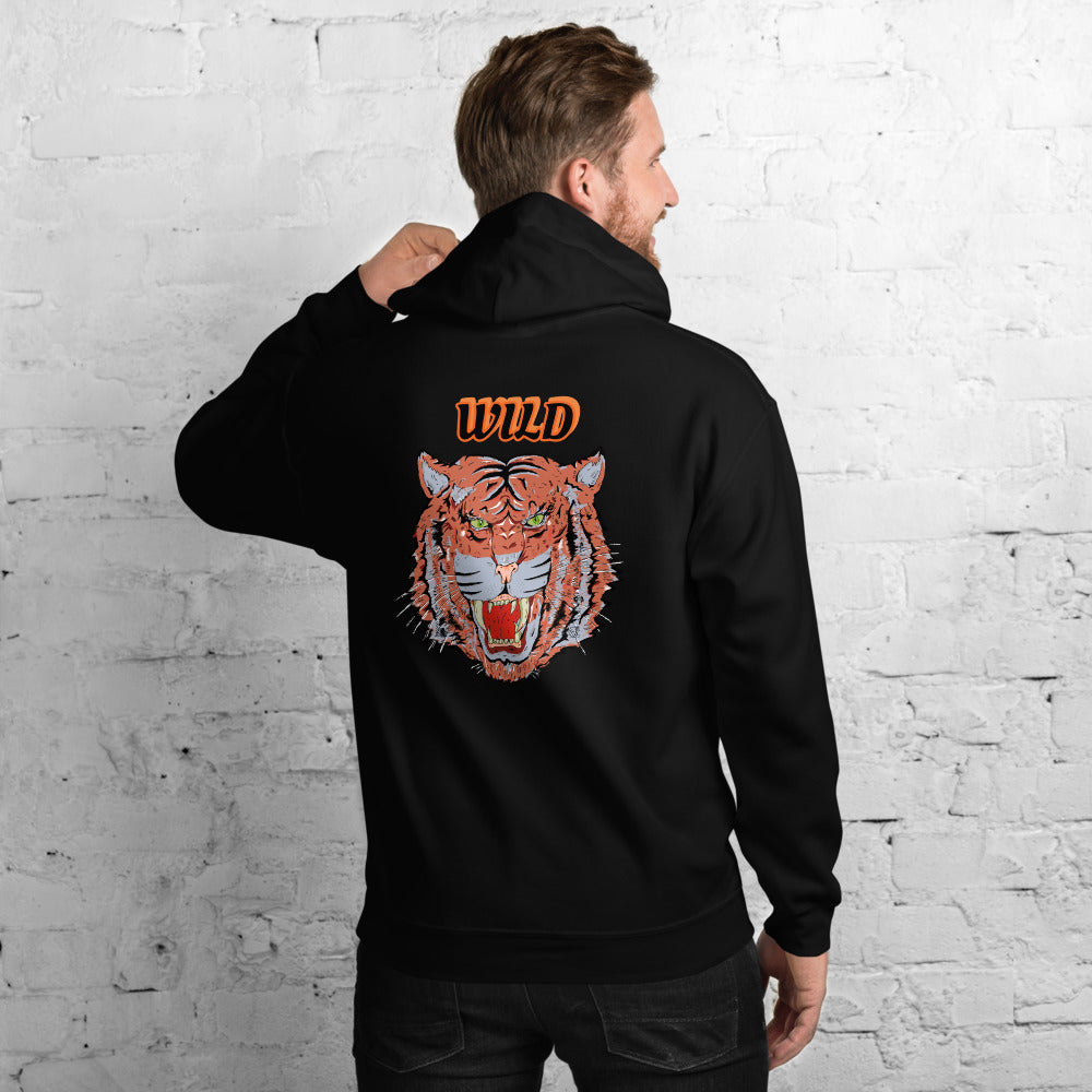 Unisex Hoodie wild cat - ragnacold Black / S