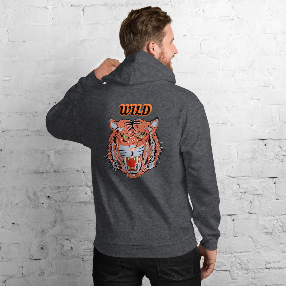 Unisex Hoodie wild cat - ragnacold Dark Heather / S