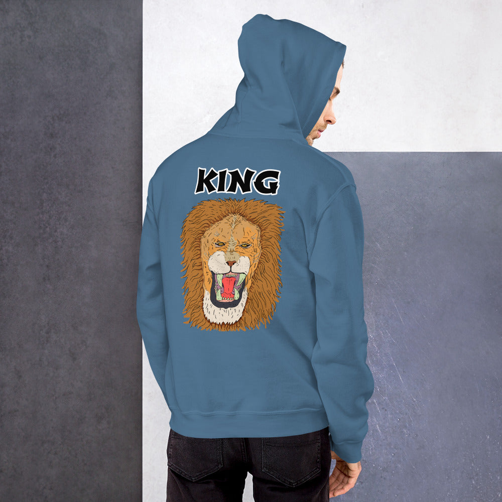 Unisex Hoodie king leo - ragnacold Indigo Blue / S