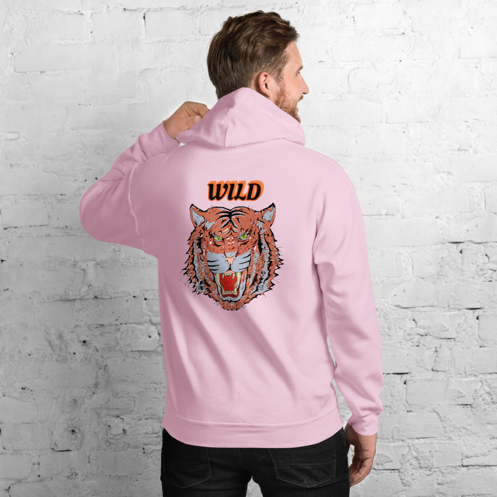 Unisex Hoodie wild cat - ragnacold Light Pink / S