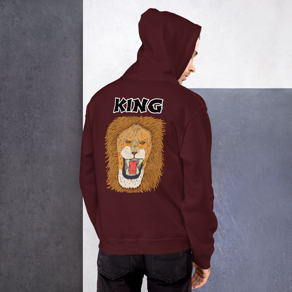 Unisex Hoodie king leo - ragnacold Maroon / S