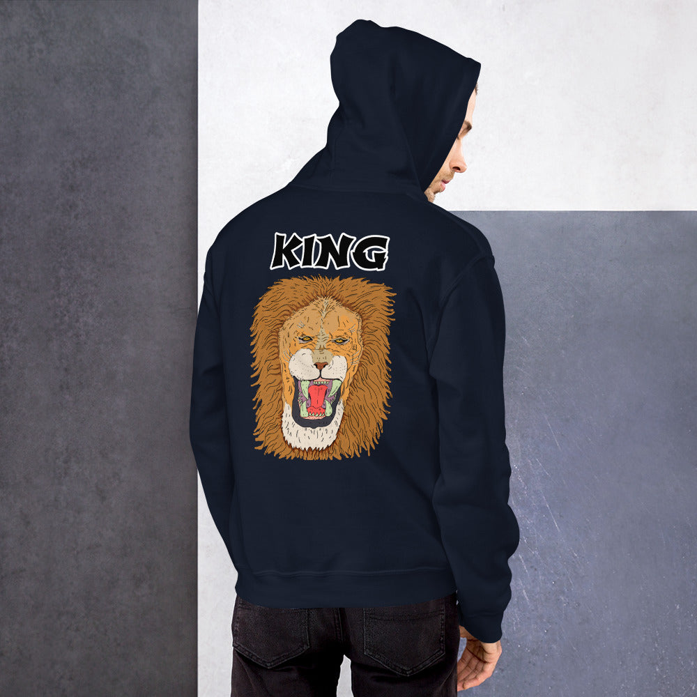 Unisex Hoodie king leo - ragnacold Navy / S