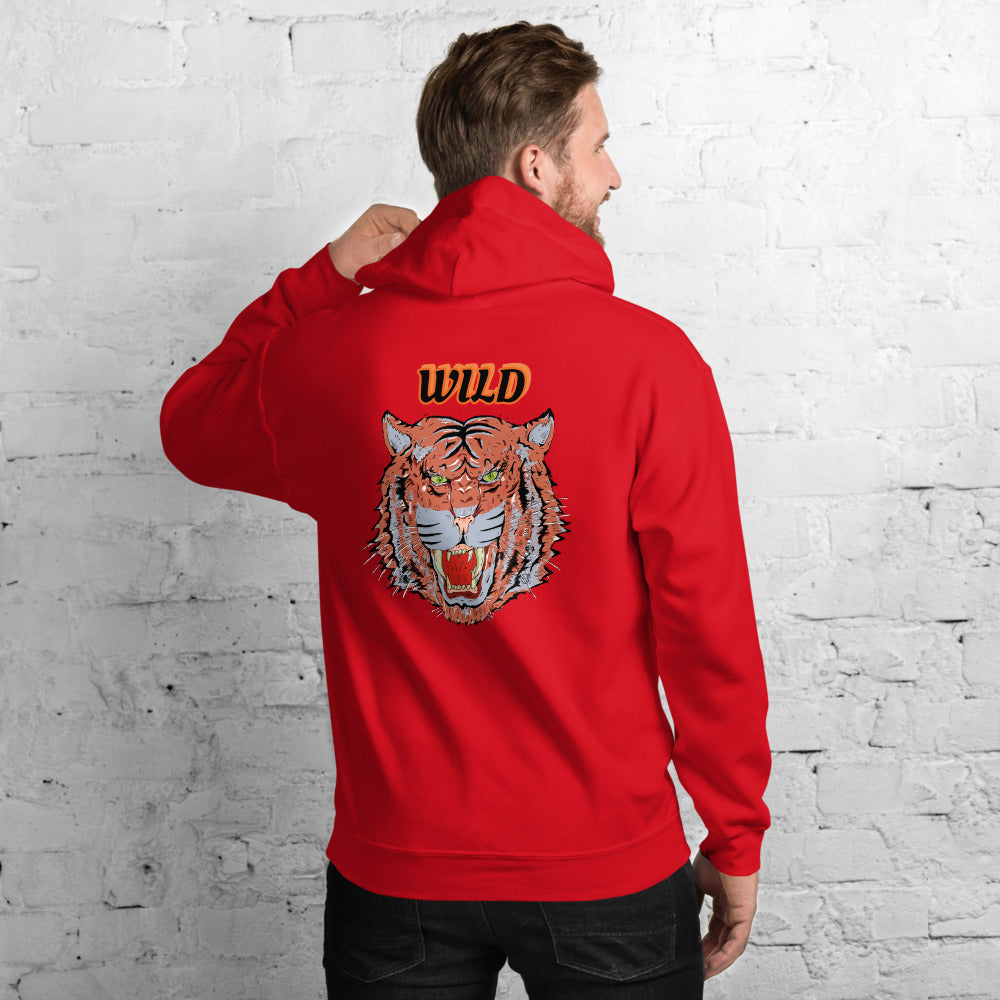 Unisex Hoodie wild cat - ragnacold Red / S