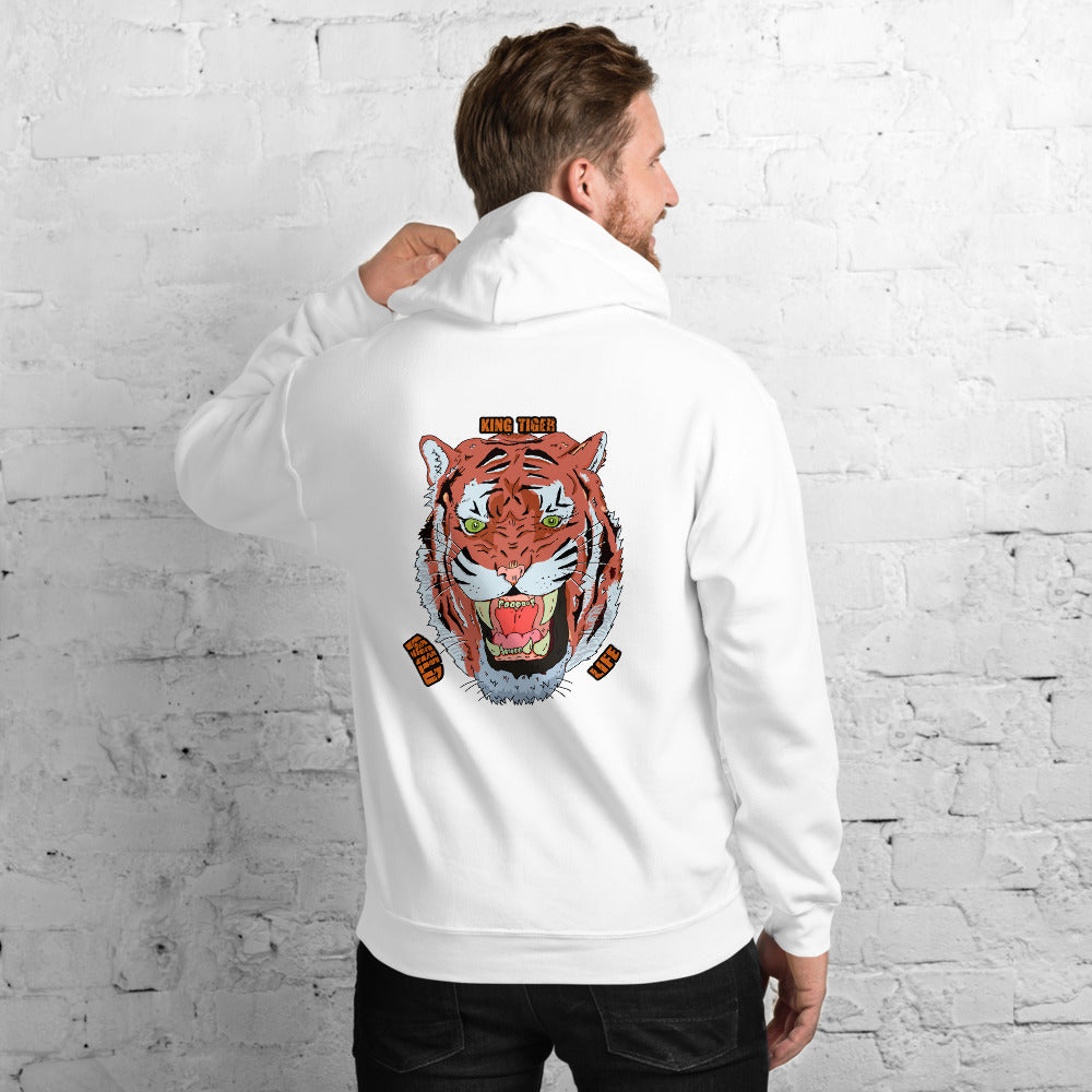 Unisex Hoodie king tiger cat - ragnacold White / S