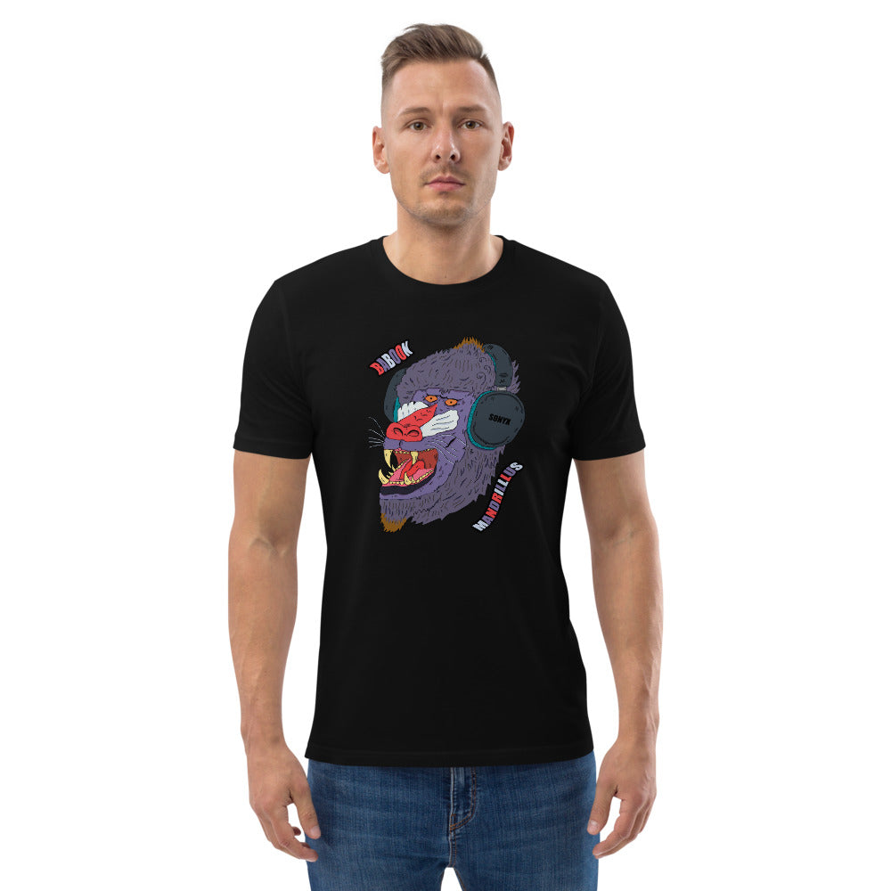 Unisex organic cotton t-shirt chuck mandrill - ragnacold Black / S