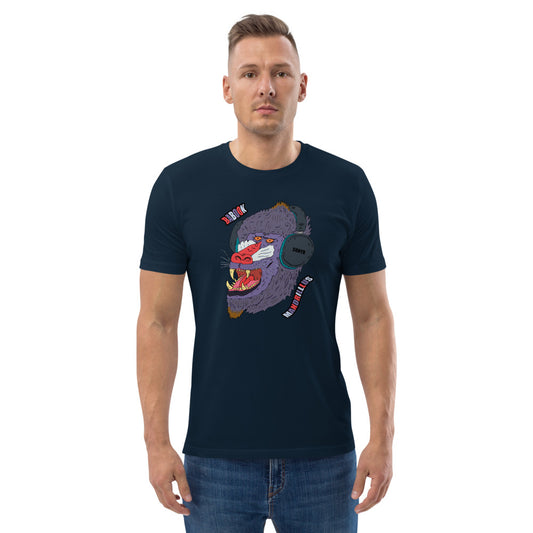 Unisex organic cotton t-shirt chuck mandrill - ragnacold French Navy / S