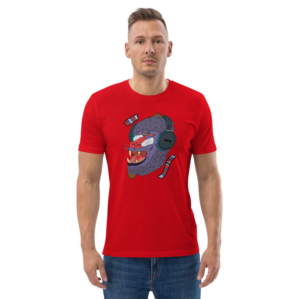 Unisex organic cotton t-shirt chuck mandrill - ragnacold Red / S