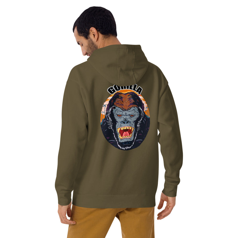 ragnacold Unisex Hoodie angry gorilla - ragnacold Military Green / S