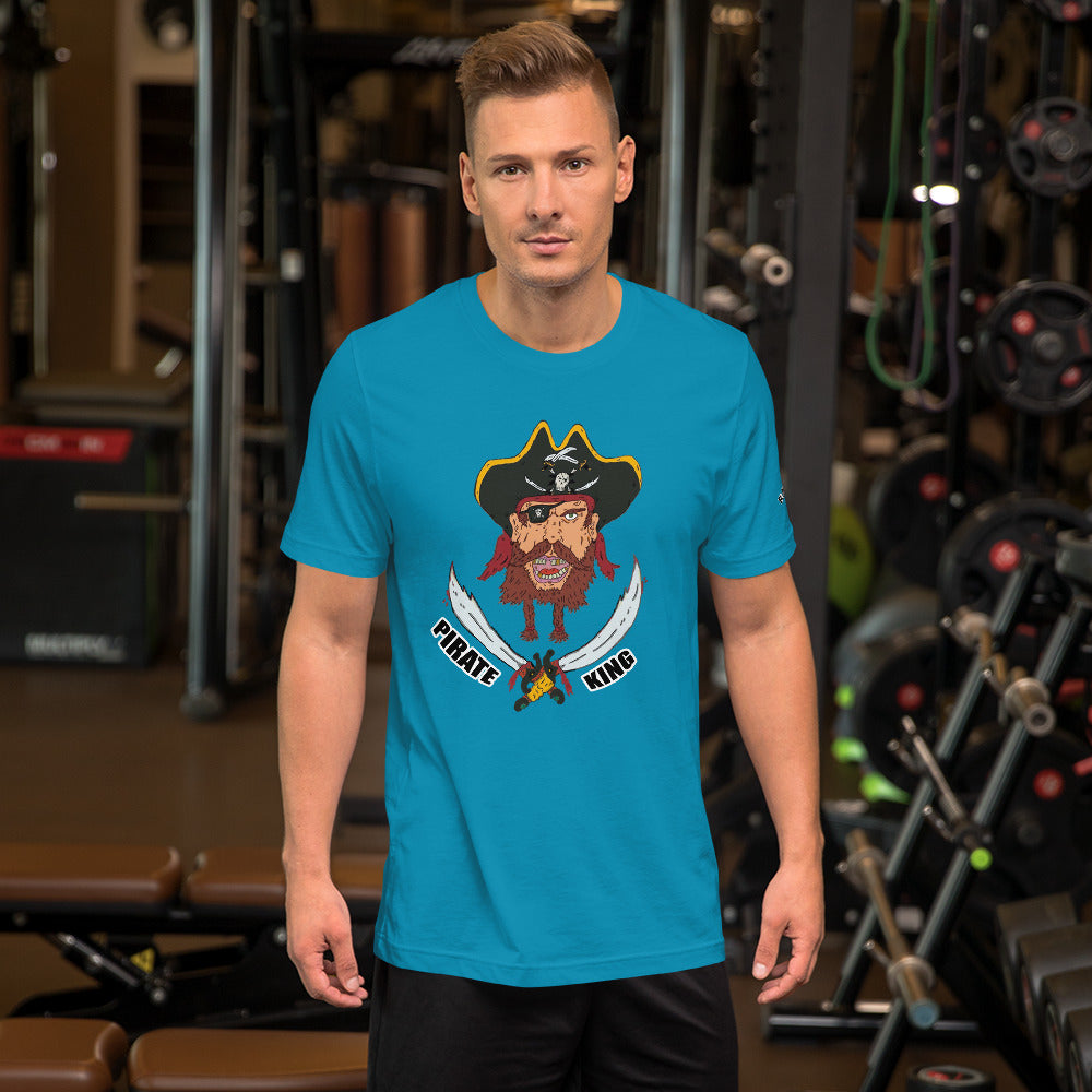 Short-Sleeve Unisex T-Shirt king pirate - ragnacold Aqua / S