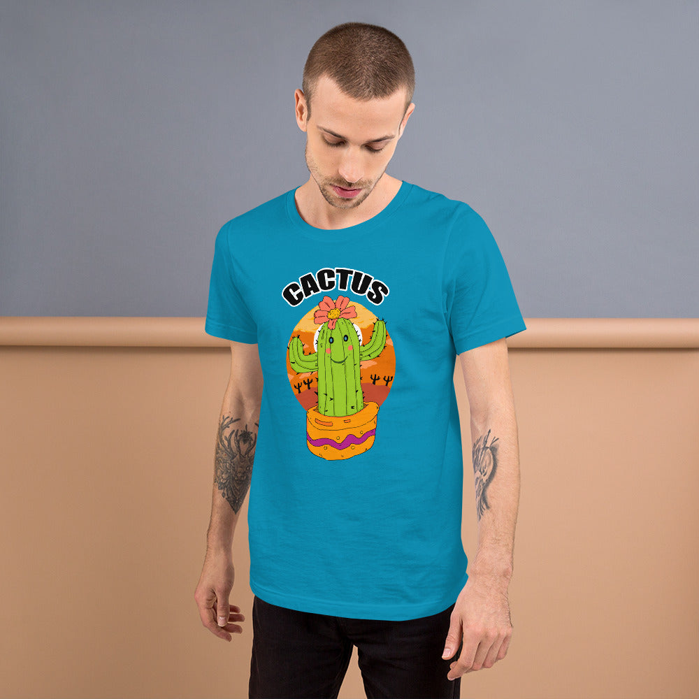 Short-Sleeve Unisex T-Shirt cactus - ragnacold Aqua / S