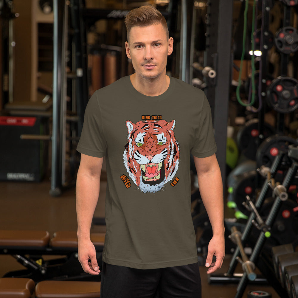 Short-Sleeve Unisex T-Shirt king tiger - ragnacold Army / S