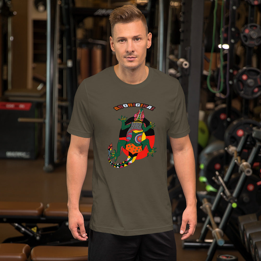 Short-Sleeve Unisex T-Shirt aboriginal lizard - ragnacold Army / S