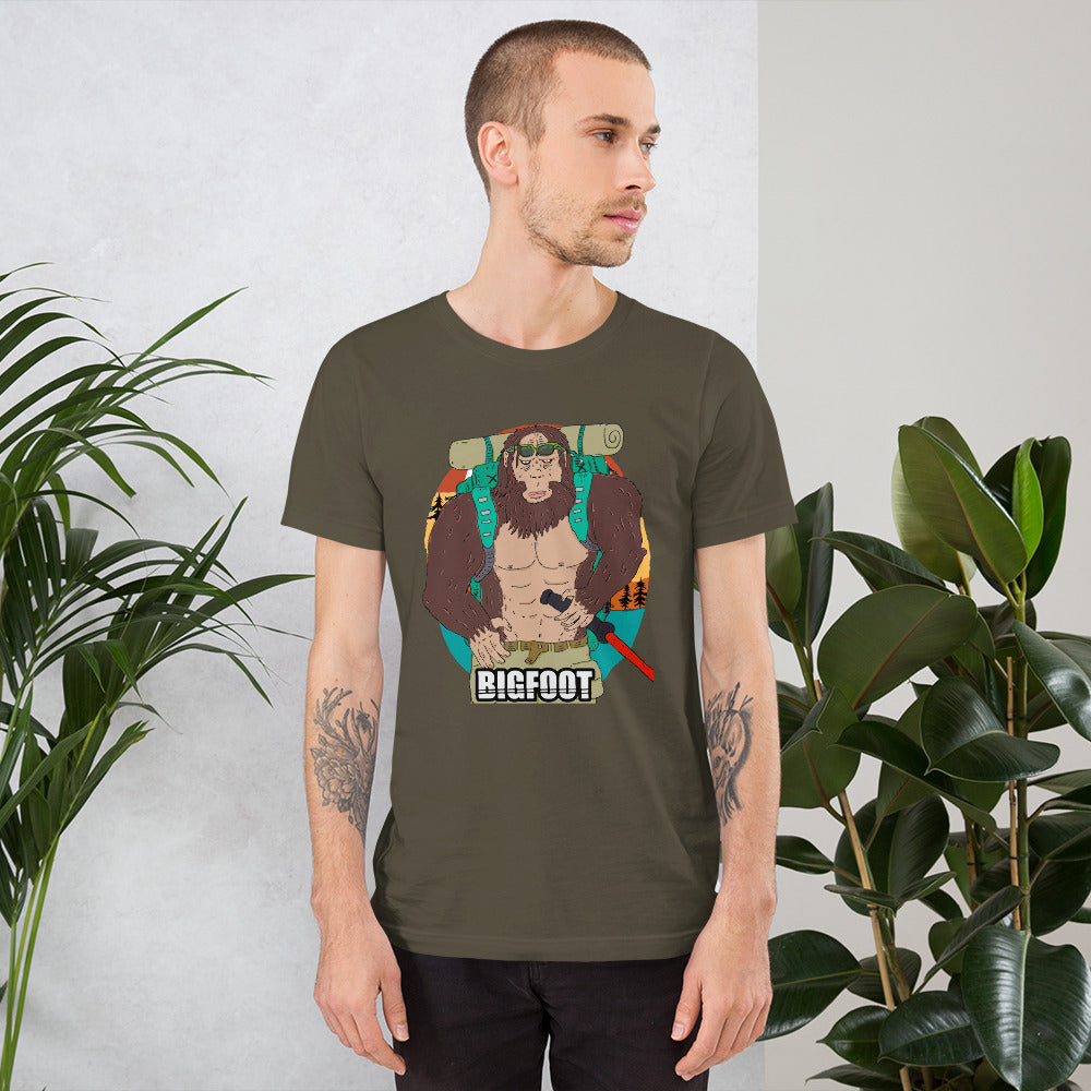 Short-Sleeve Unisex T-Shirt bigfoot Mountain climber - ragnacold Army / S