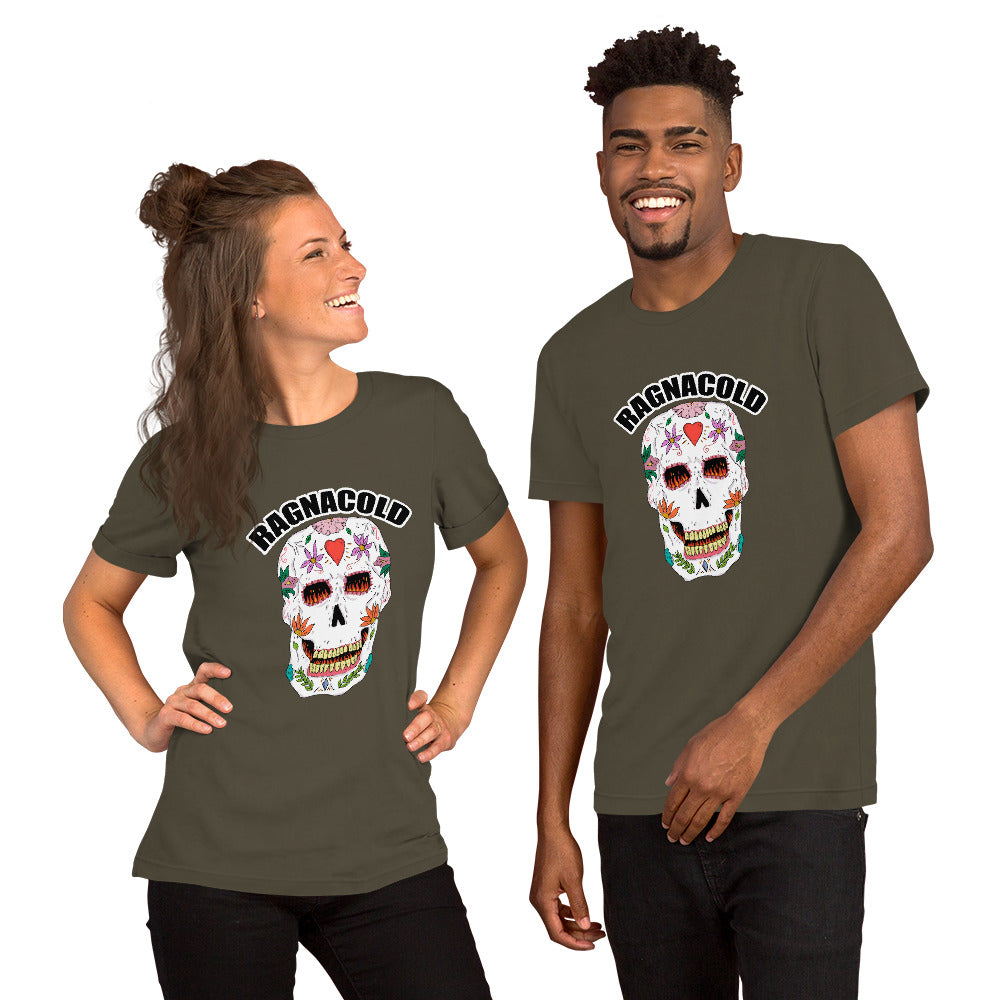 Short-Sleeve Unisex T-Shirt catrina skull - ragnacold Army / S