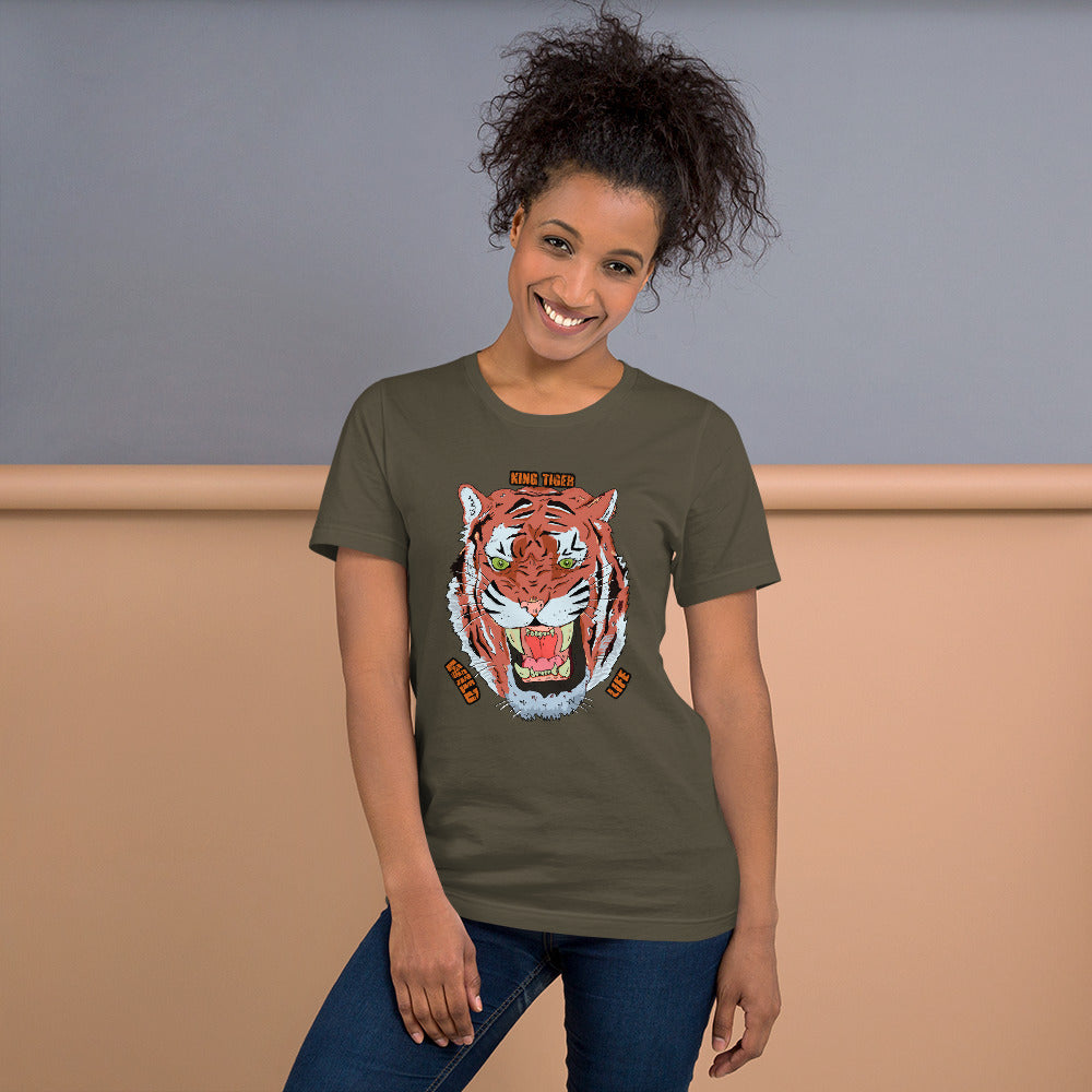 Short-Sleeve Unisex T-Shirt tiger love - ragnacold Army / S