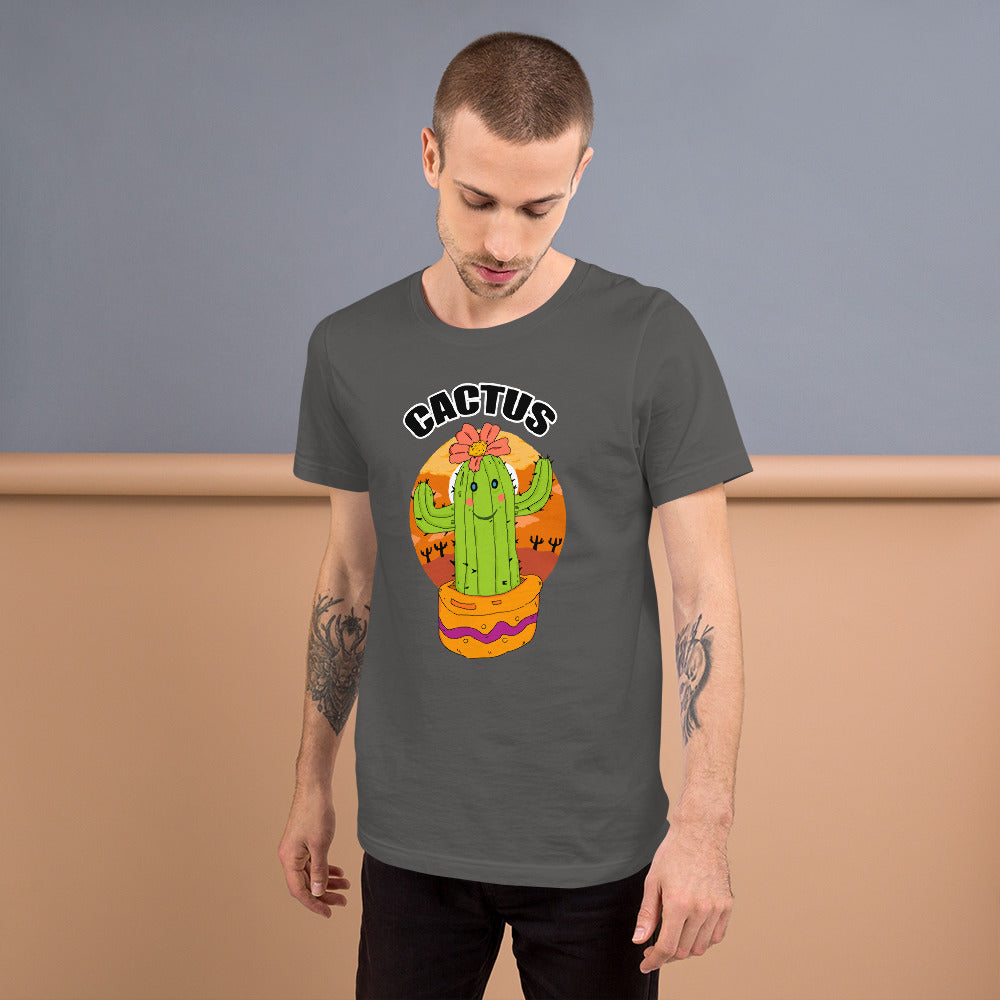 Short-Sleeve Unisex T-Shirt cactus - ragnacold Asphalt / S