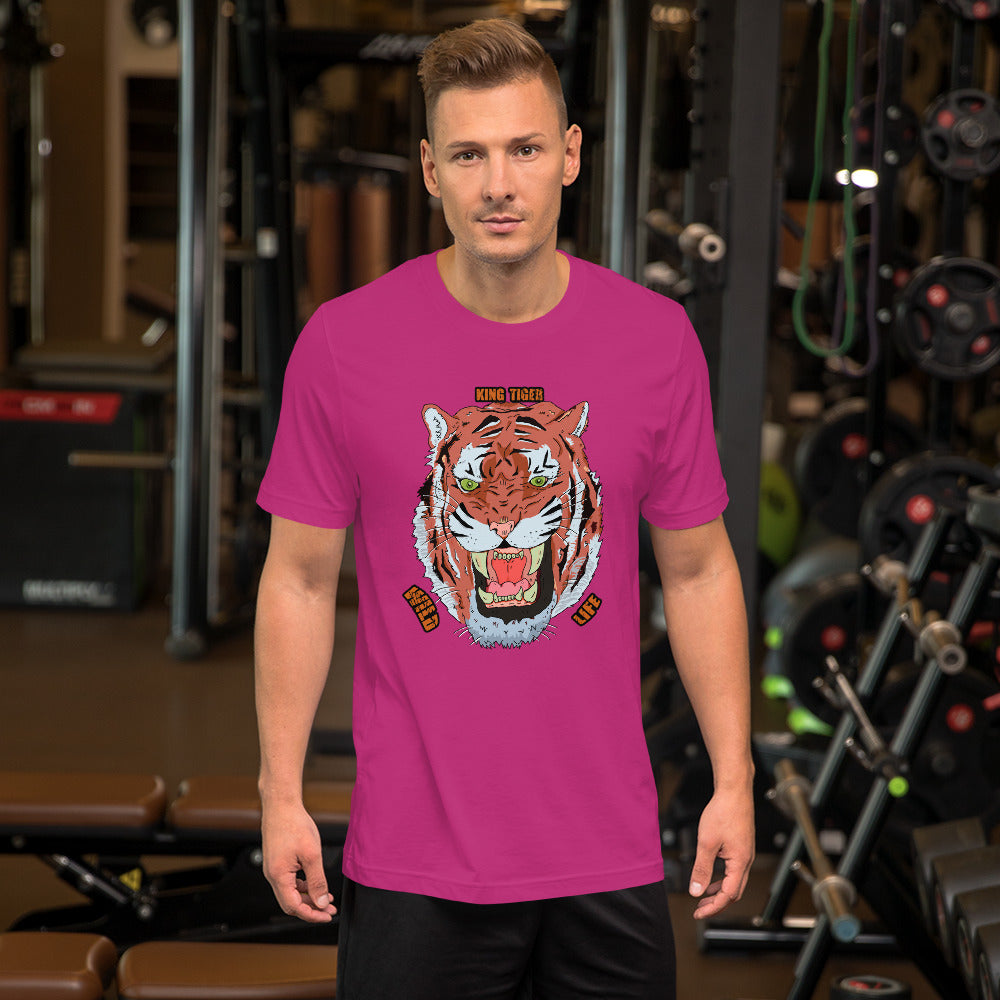 Short-Sleeve Unisex T-Shirt king tiger - ragnacold Berry / S