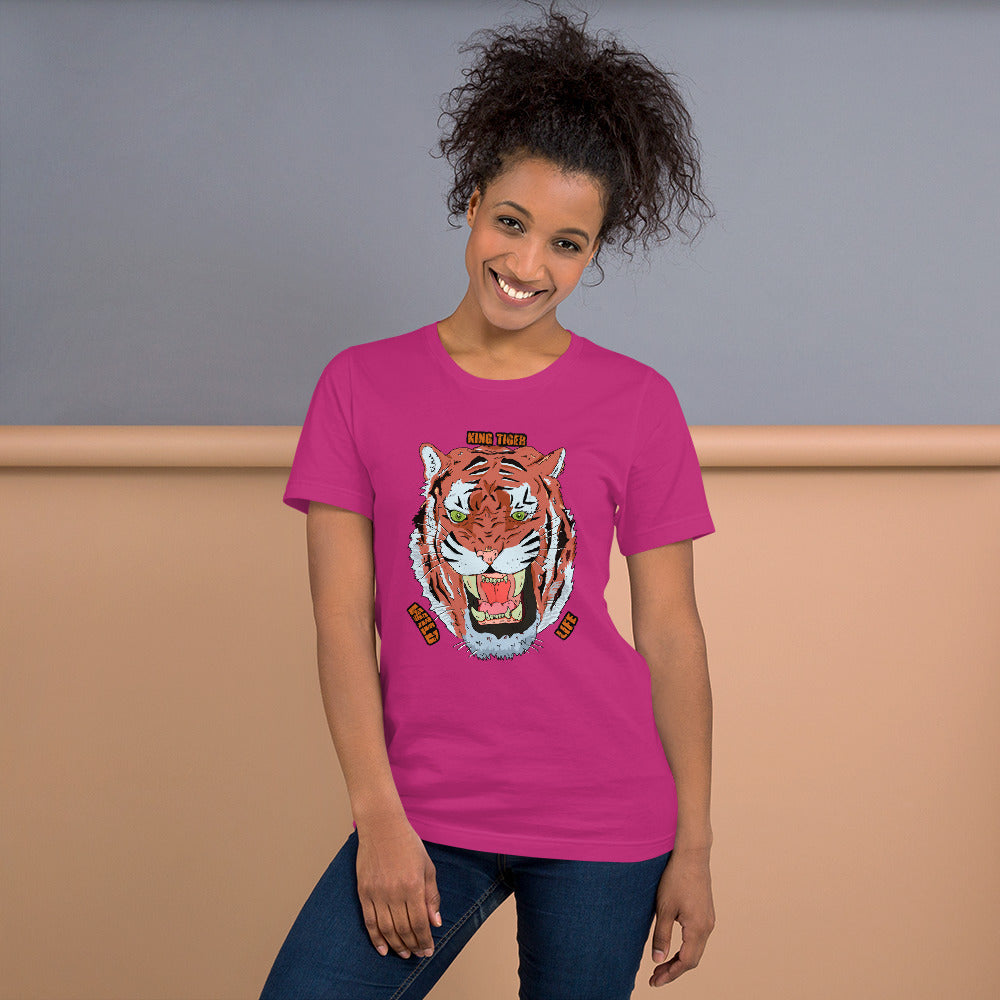 Short-Sleeve Unisex T-Shirt tiger love - ragnacold Berry / S