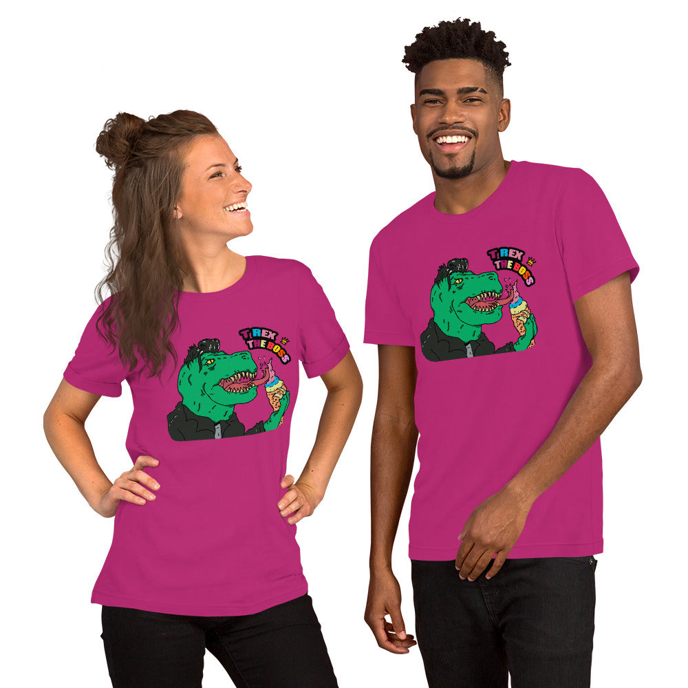 Short-Sleeve Unisex T-Shirt te rex boss - ragnacold Berry / S