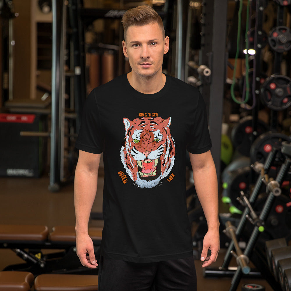 Short-Sleeve Unisex T-Shirt king tiger - ragnacold Black / XS