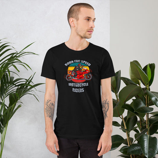 Short-Sleeve Unisex T-Shirt speed motorcycles riders - ragnacold Black / XS