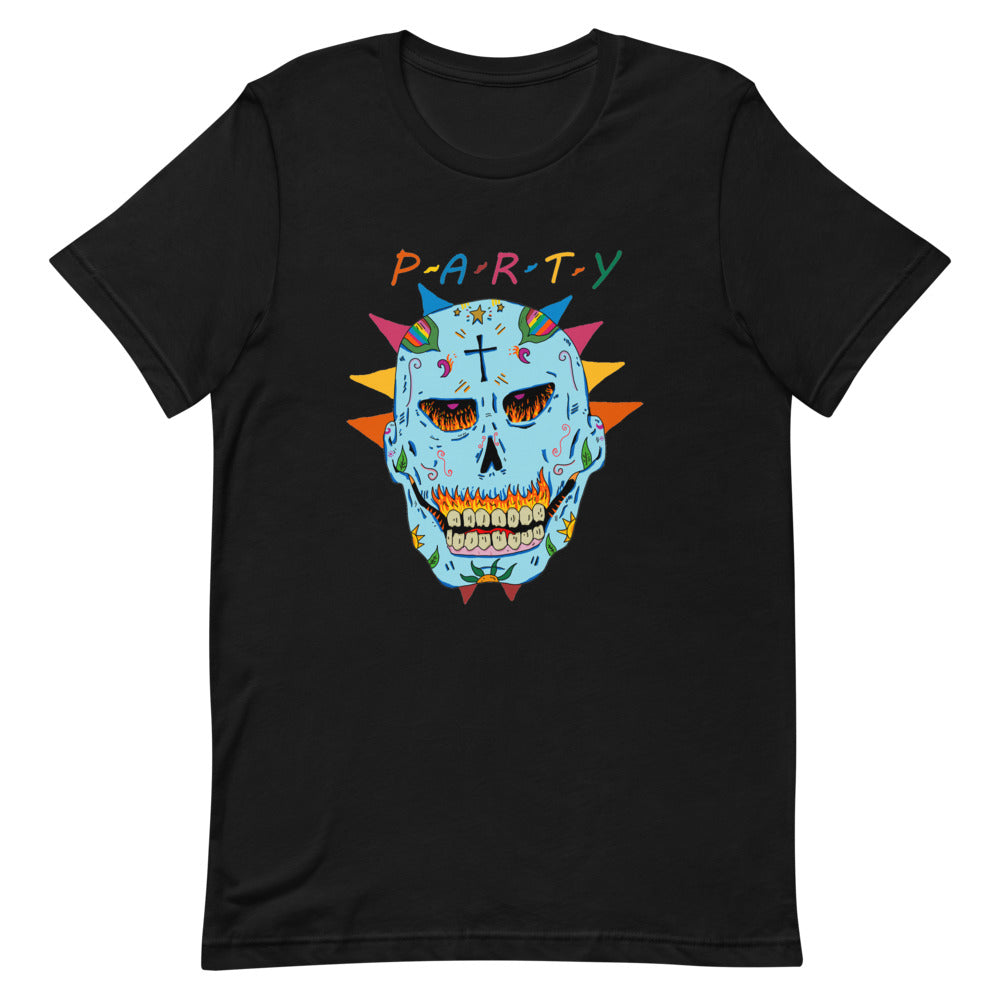 Short-Sleeve Unisex T-Shirt party skull - ragnacold