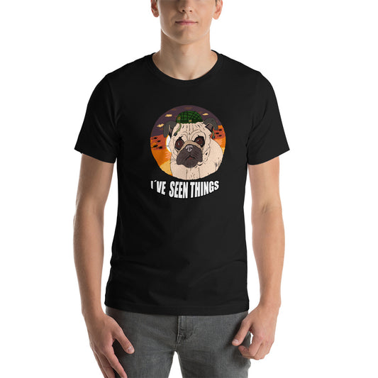 Short-Sleeve Unisex T-Shirt pug soldier - ragnacold Black / XS