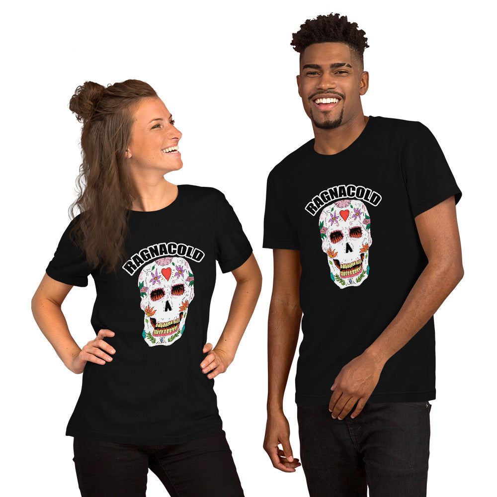 Short-Sleeve Unisex T-Shirt catrina skull - ragnacold Black / XS