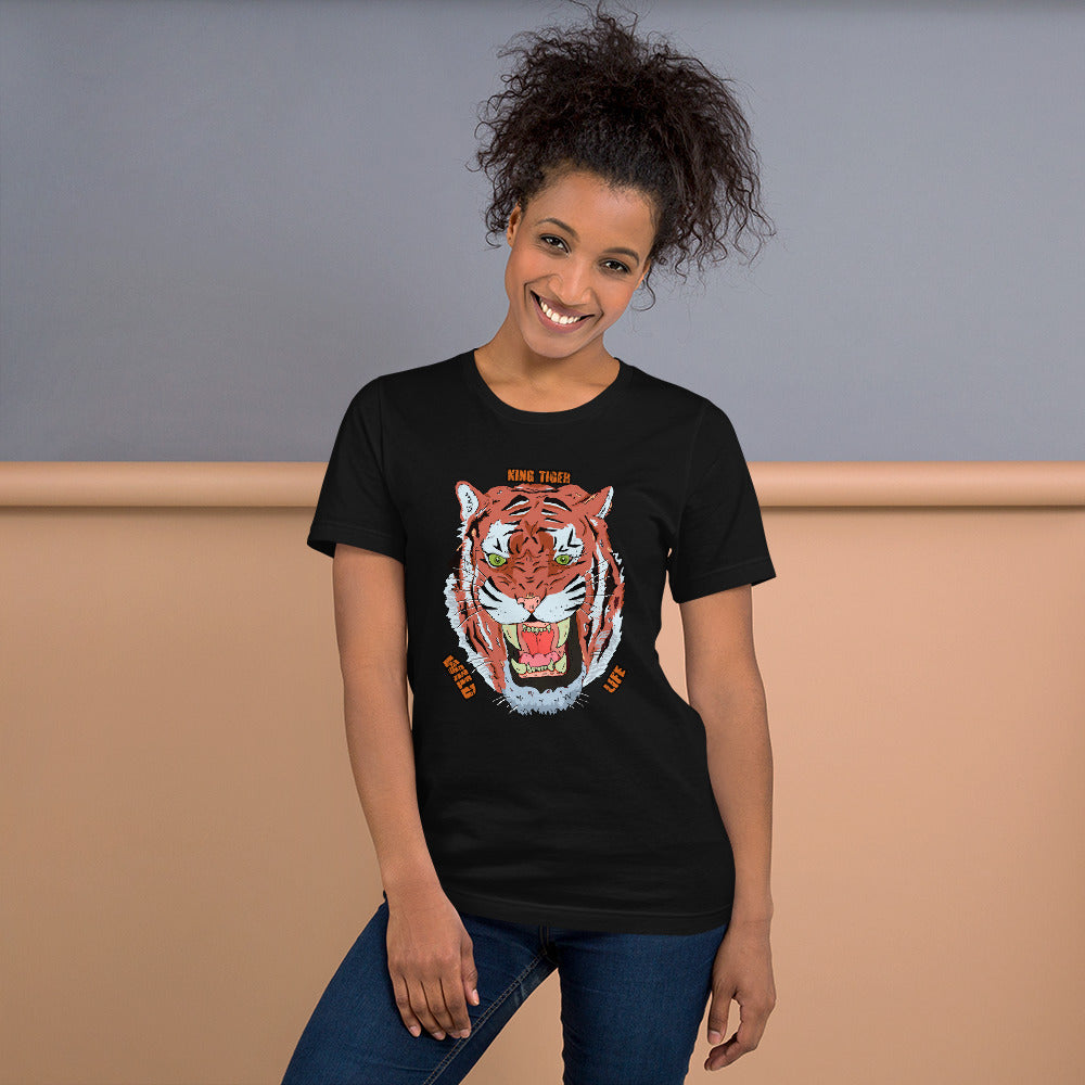 Short-Sleeve Unisex T-Shirt tiger love - ragnacold Black / XS