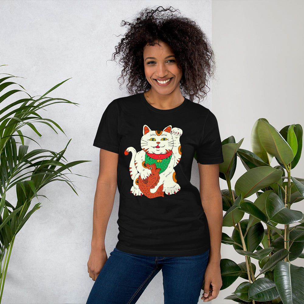 Short-Sleeve Unisex T-Shirt neko money cat - ragnacold Black / XS