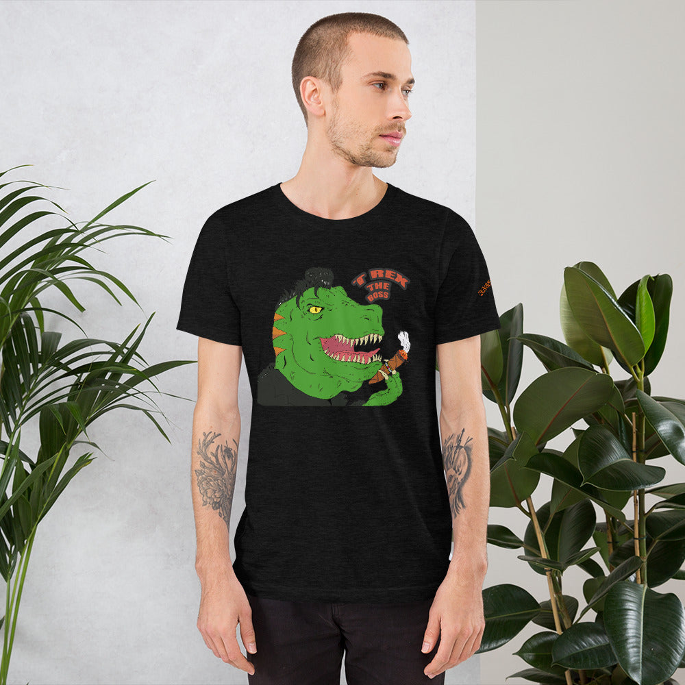 Short-Sleeve Unisex T-Shirt rex the boss rockstar - ragnacold Black Heather / XS