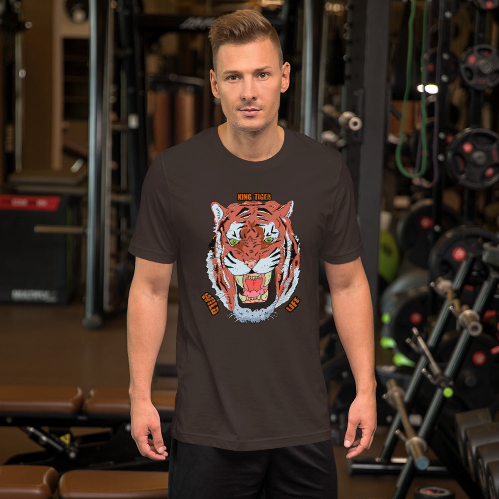 Short-Sleeve Unisex T-Shirt king tiger - ragnacold Brown / S