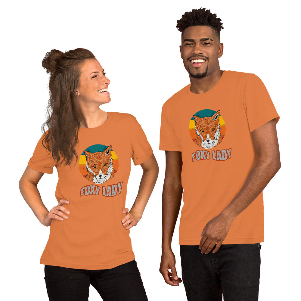 Short-Sleeve Unisex T-Shirt foxy - ragnacold Burnt Orange / XS