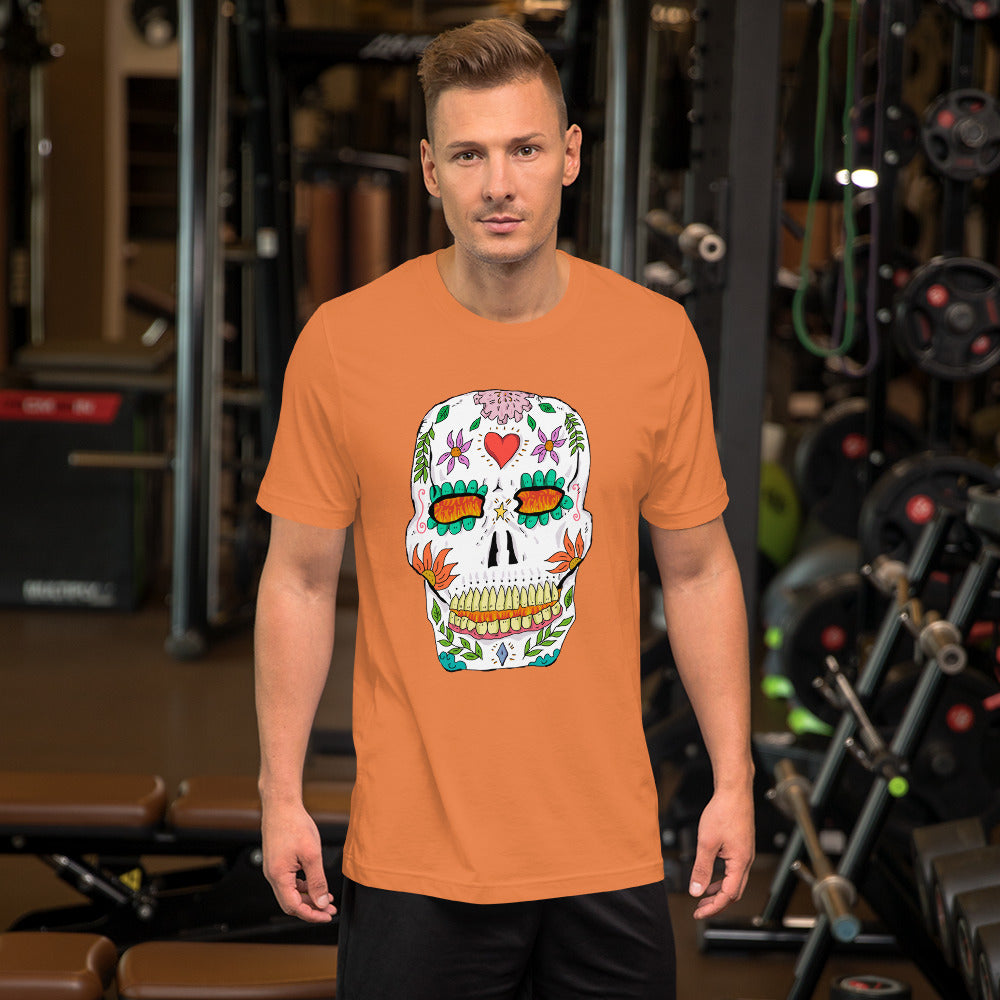 Short-Sleeve Unisex T-Shirt catrina mexico - ragnacold Burnt Orange / XS