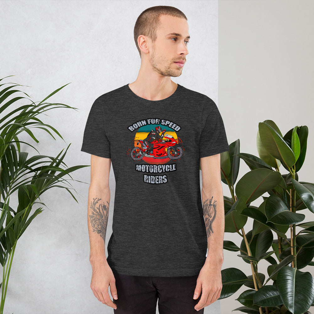 Short-Sleeve Unisex T-Shirt speed motorcycles riders - ragnacold Dark Grey Heather / XS