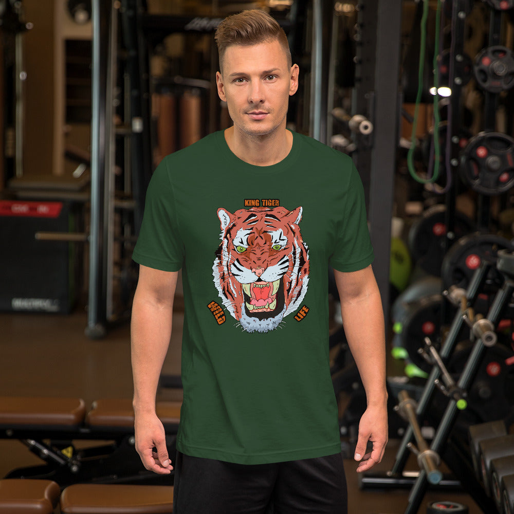 Short-Sleeve Unisex T-Shirt king tiger - ragnacold Forest / S