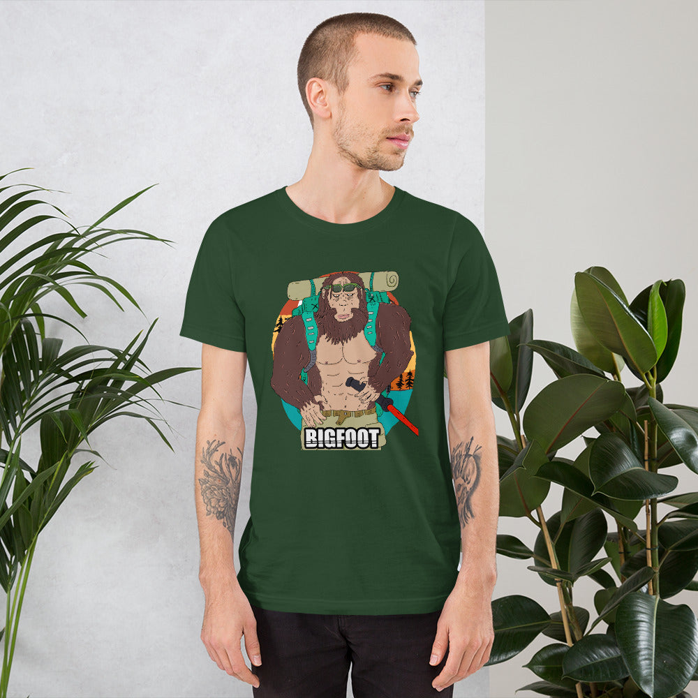 Short-Sleeve Unisex T-Shirt bigfoot Mountain climber - ragnacold Forest / S