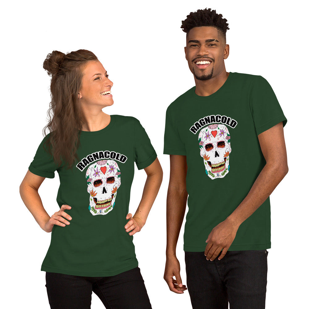 Short-Sleeve Unisex T-Shirt catrina skull - ragnacold Forest / S