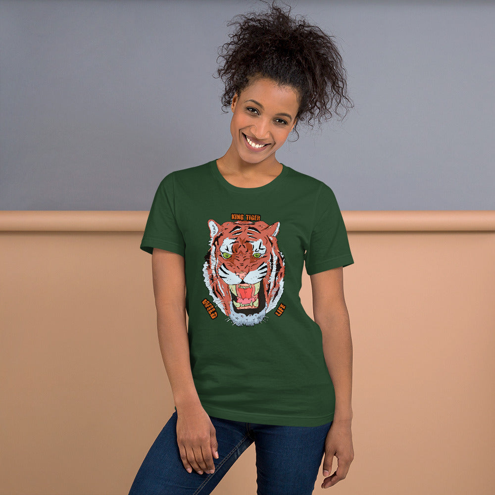 Short-Sleeve Unisex T-Shirt tiger love - ragnacold Forest / S