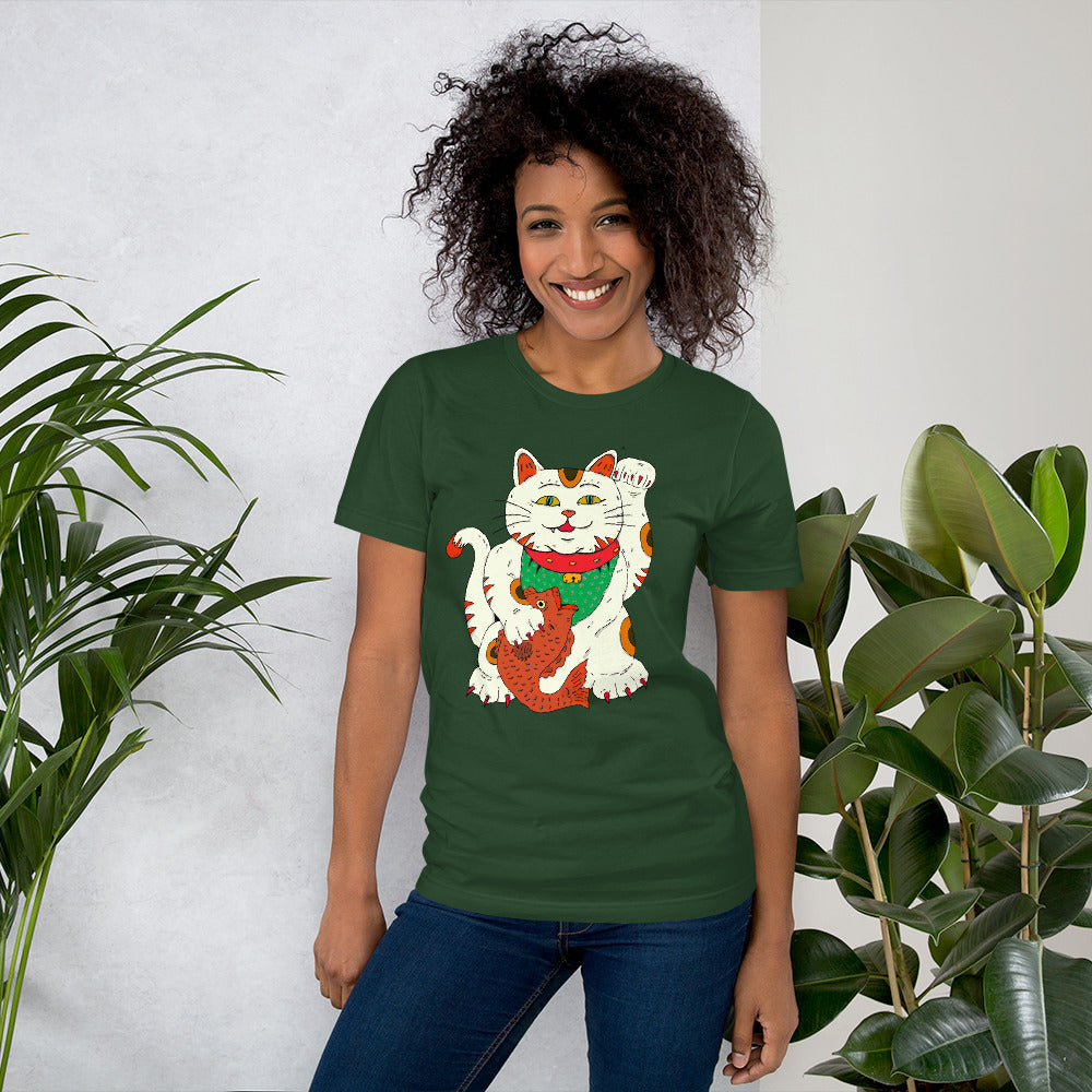 Short-Sleeve Unisex T-Shirt neko money cat - ragnacold Forest / S