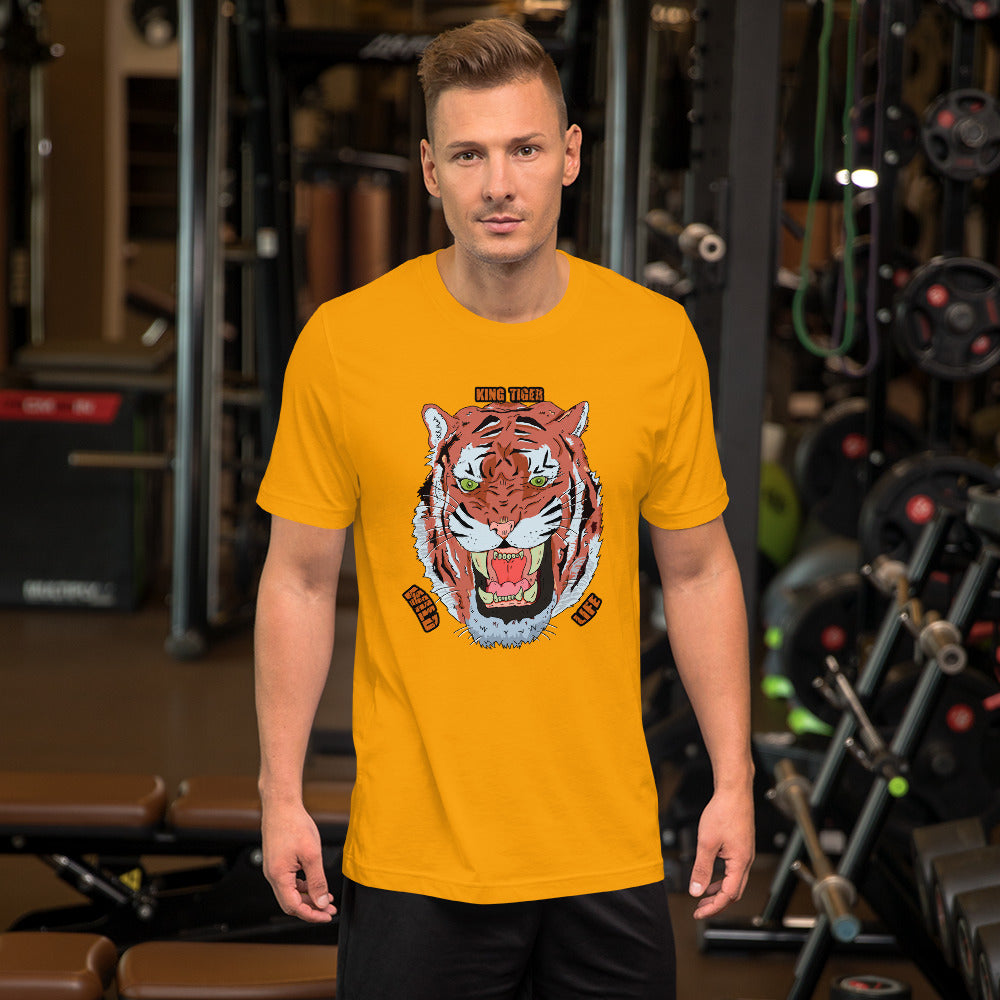 Short-Sleeve Unisex T-Shirt king tiger - ragnacold Gold / S