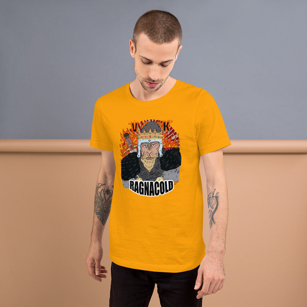 Short-Sleeve Unisex T-Shirt medieval king war - ragnacold Gold / S