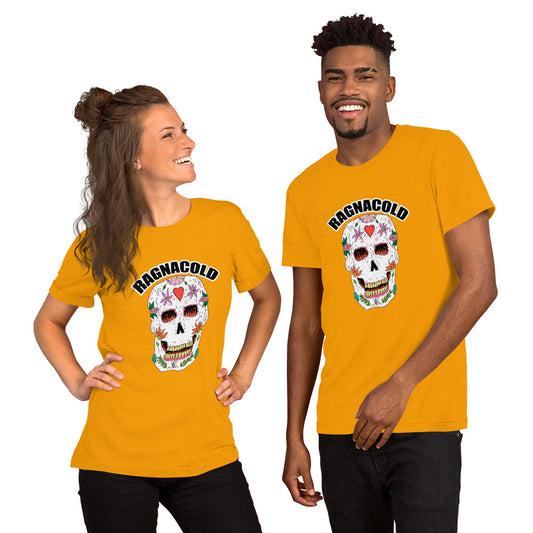 Short-Sleeve Unisex T-Shirt catrina skull - ragnacold Gold / S