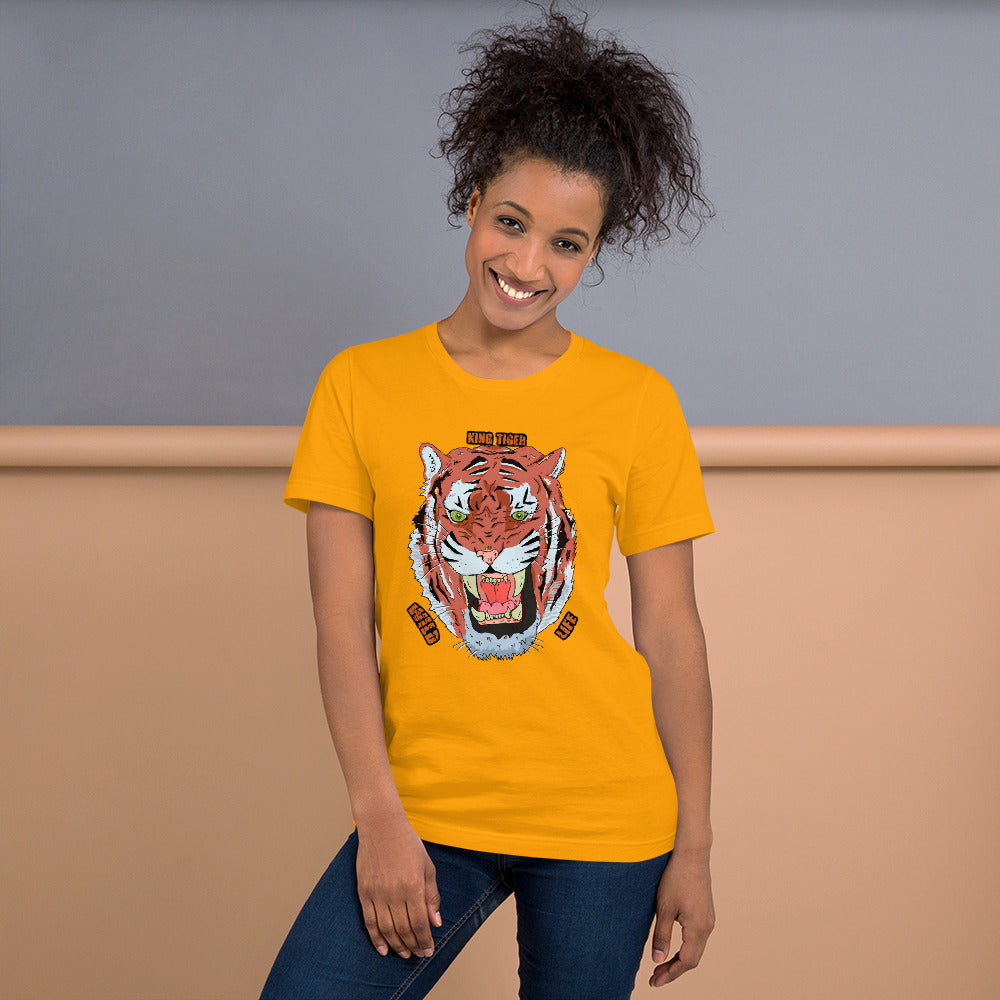 Short-Sleeve Unisex T-Shirt tiger love - ragnacold Gold / S