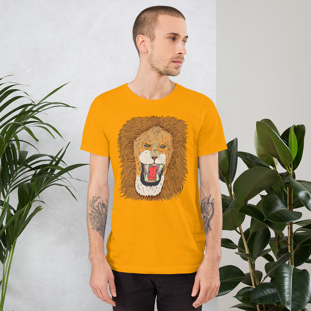 Short-Sleeve Unisex T-Shirt leon the king - ragnacold Gold / S