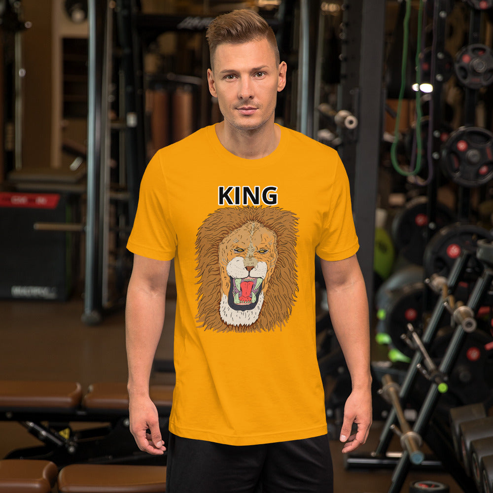 Short-Sleeve Unisex T-Shirt king leo - ragnacold Gold / S