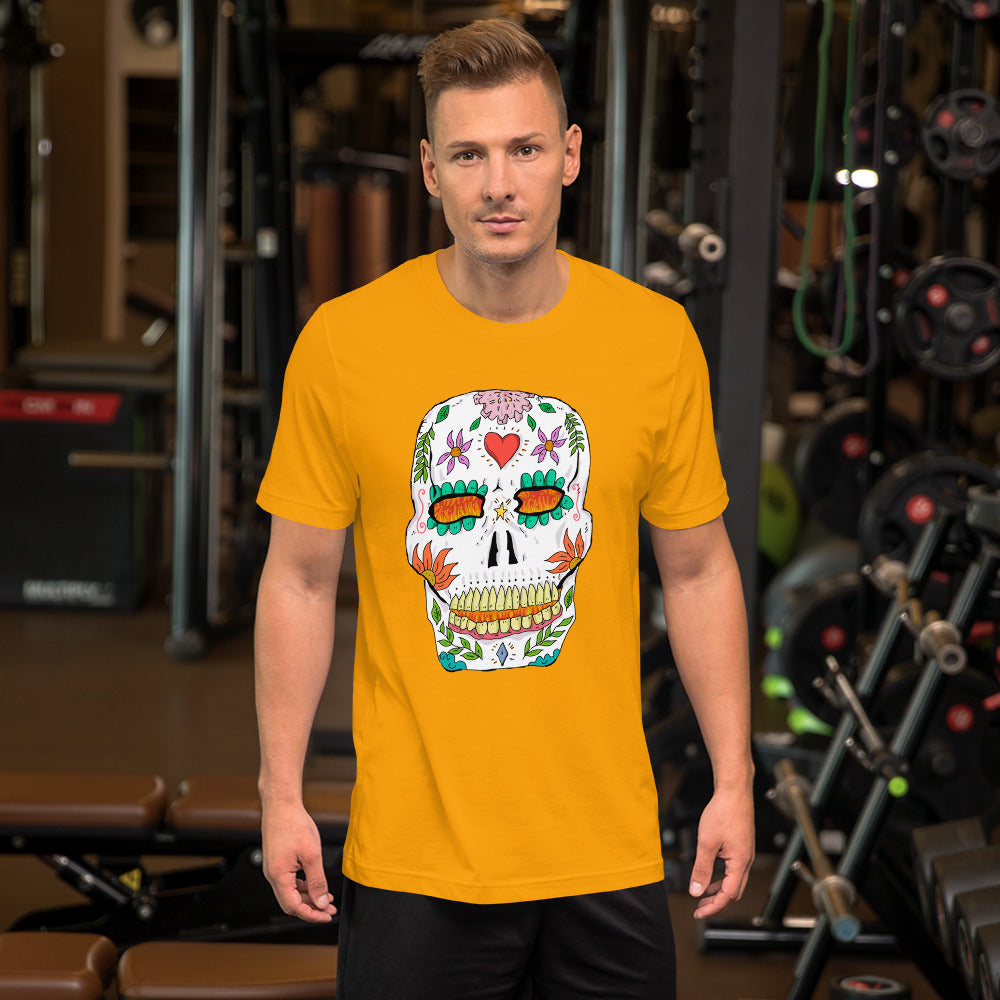 Short-Sleeve Unisex T-Shirt catrina mexico - ragnacold Gold / S