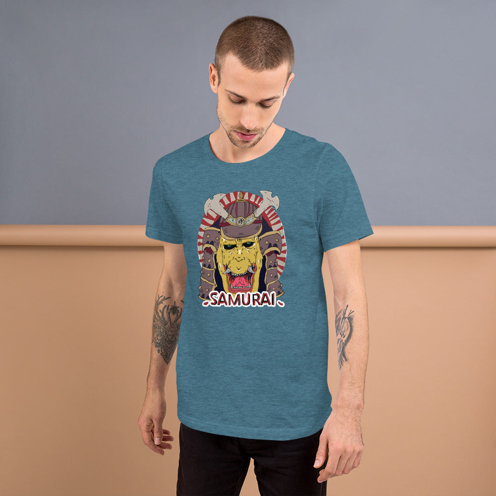 Short-Sleeve Unisex T-Shirt japan demon samurai - ragnacold Heather Deep Teal / S